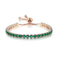 Adjustable Colorful Birthstone Tennis Bracelets for Women 4MM Crystal Bangle Female Hand Chain Trend Jewelry Accessories H133