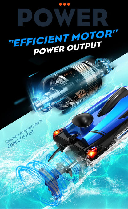 HJ808 RC Battery Boat 2.4Ghz 25km/h High-Speed Remote Control Racing Ship Water Speed Boat Children Model Toy