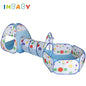 IMBABY 3 in 1 Ball Pool Folding Tent Tunnel for Children Ball Pit Playpen Crawling Tunnel Playground Corral Demgames Games Fence