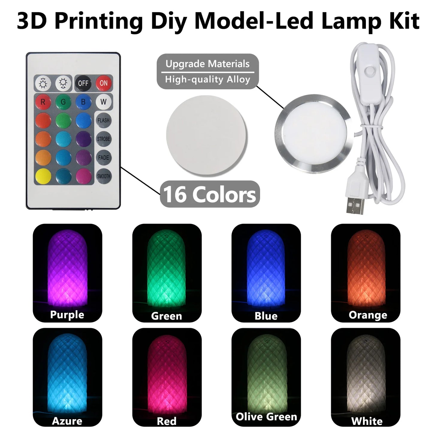 For Bambu Lab 3D Printing DIY Creative Model Computer Wireless Mouse Aviation Model Engine LED Light Kit 001 3D Printer Par