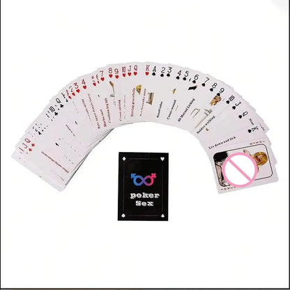 Adult Poker Card Game Set-Bedroom Fun Role Play 54 Cards Hottest Couples Sex Positions Sex Gift for Couples Connection Card Game