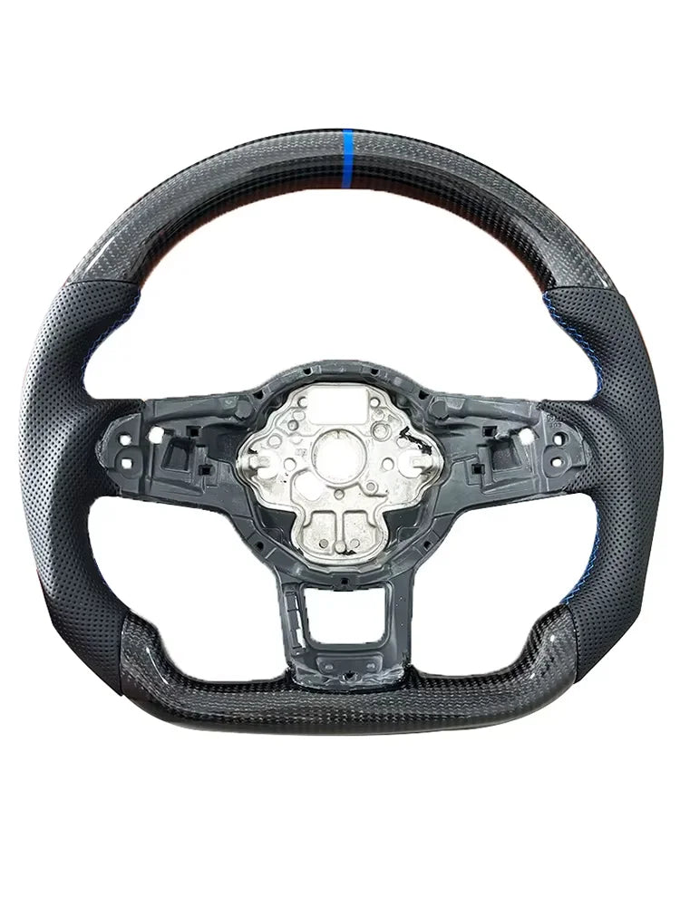 Carbon Fiber Steering Wheel Leather For Volkswagen Golf 7 7.5 GTI GTD GTE R 2013-2020 Polo GTI Tiguan Passat DSG