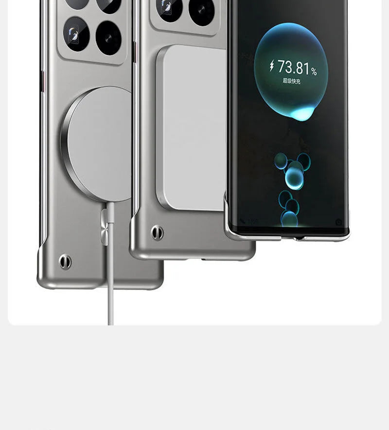 Luxury Metal Painting Slim Frameless Case For XIAOMI 17 Pro Max 15T 15 Ultra 14T 14 13T 13 12 Pro Magnetic Hard PC Cover