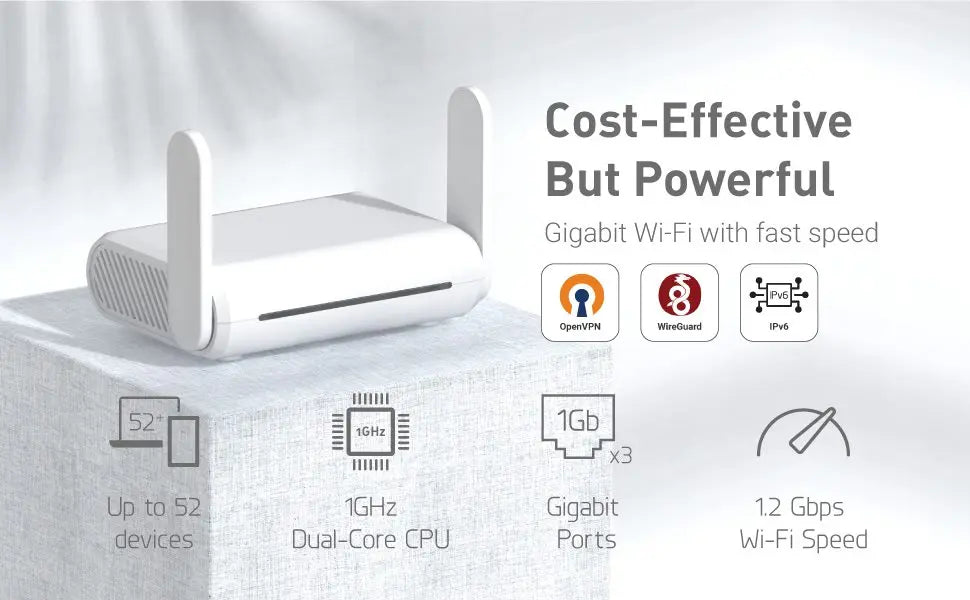GL.iNet GL-SFT1200 (Opal) Secure Travel WiFi - AC1200 Dual Band Gigabit Ethernet Wireless Internet Router
