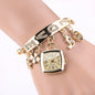 1/2PCS Women Fashion Luxury Bracelet Strap Quartz Wristwatches Set Ladies Square Arabic Numeral Dial Watch（Without Box）