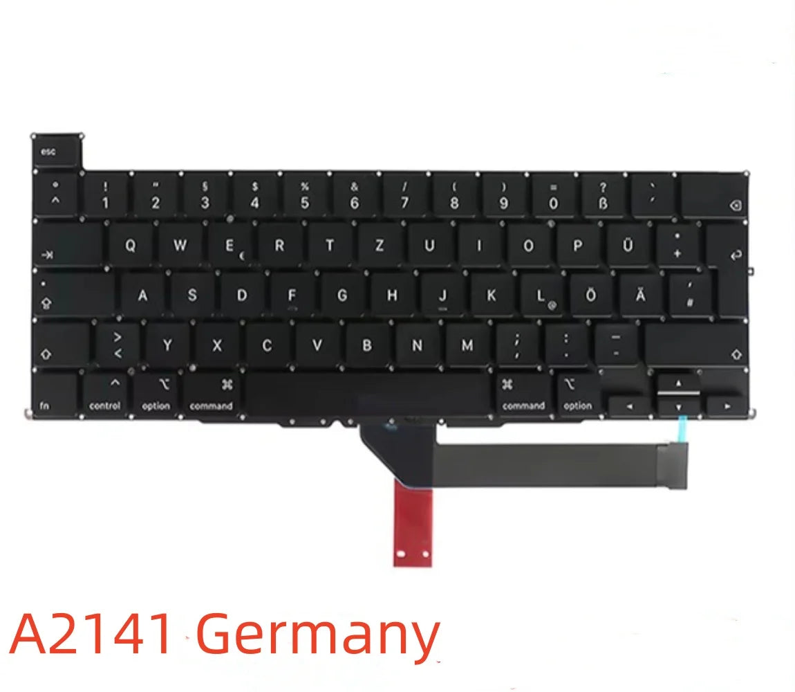 New A2141 Keyboard US UK EU French Spain German Italy EU for MacBook Pro Retina 16" A2141 2019 Year