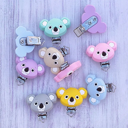 10pcs Silicone Heart Pacifier Clips DIY Baby Teething Teether Necklace Bead Tool Nurs Gift Nipple Chain Accessories