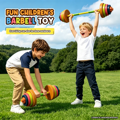 Adjustable Kids Dumbbell Barbell Set Indoor Outdoor Fitness Equipment Parent-Child Sports Toy Toddler Boy Girl Birthday Gifts