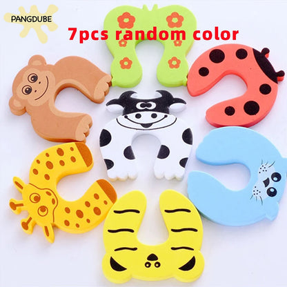 PANGDUBE 5Pcs Baby Safety Locks Cabinet Drawer Latches with Door Stopper Child Proof Finger Protector Home Protection Set
