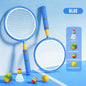Badminton and Tennis Racket Kid 4in1 Sports Toy Hand Eye Coordination Gifts for Reflex Training Beginners Outdoors Beach