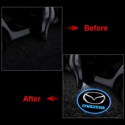 1/2pcs Car Door Emblem Light Laser Welcome HD Projector Lamp For Mazda RX-8 626 BM BL BK GH GJ GL MX-3 MX-5 CX30 Skyactiv 323