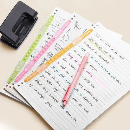 12pcs Binding Clips Strip Kawaii 2 Hole Loose Leaf Clips A4 Paper Fasteners DIY Scrapbook File Folder Notebook Accessories