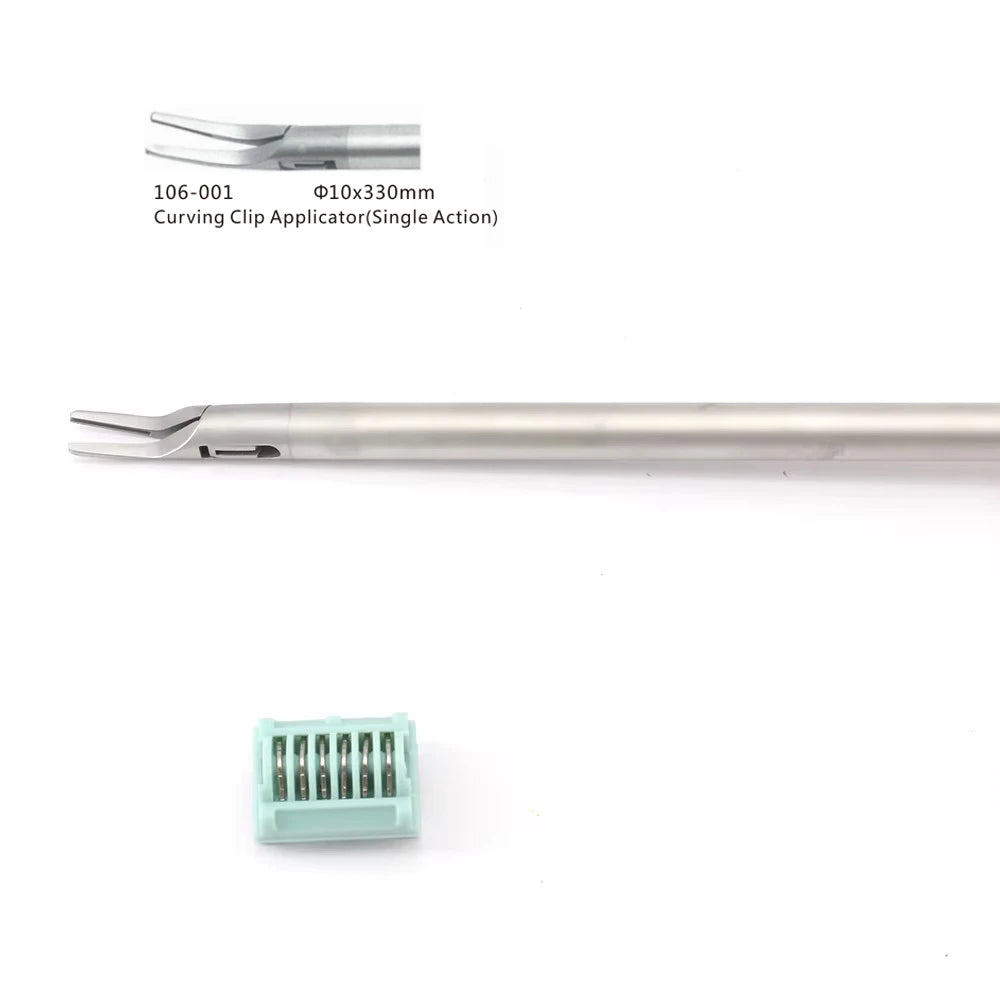 Laparoscopic Titanium Clip Applier Single Action Surgical Forceps with Ligation Clips, 5mm/10mm Hemostatic Clamping Instrument