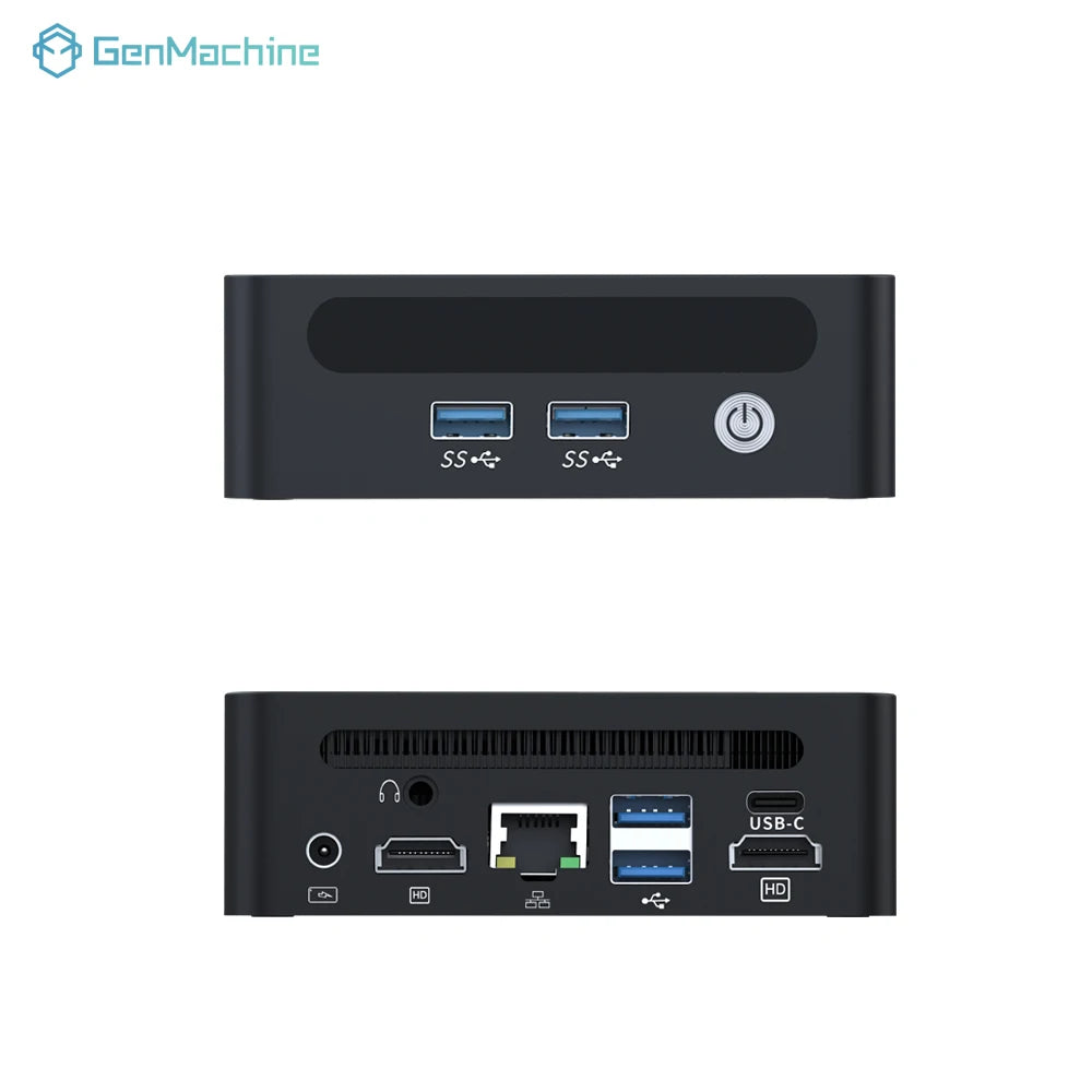 GenMachine AMD Ryzen 5 5600H Mini PC Windows 11 Max Support 64GB 3200Mhz RAM WIFI6 Computer gaming pc