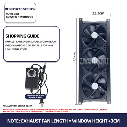 Window Exhaust Fan Silent Exhaust Machine Fresh Air Fan Efficient Kitchen Ventilation System Abluftventilator Für Küche