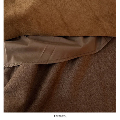 French Fashion Y2K Vintage Harajuku Suede Skirts Women Slim Fit Irregular High Waist A-Line Skirts Casual Elegant Pleated Skirts
