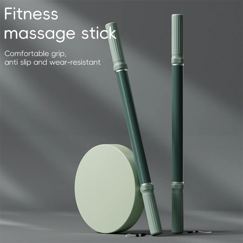 Massage Rod – Compact Deep Tissue Massage Roller Stick – Myofascial Release Tool for Legs, Back, Neck, Arms & Shoulders – Muscle