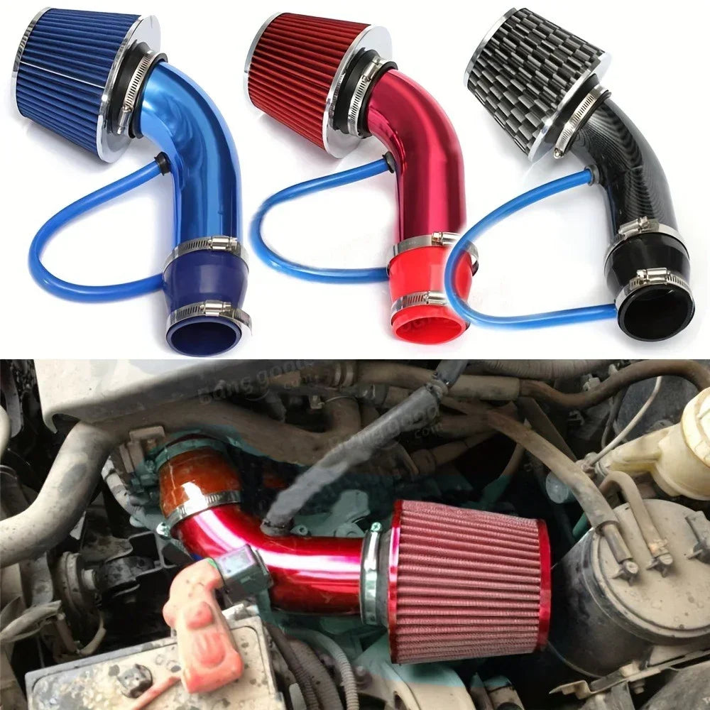 Universal Car Cool Air Intake Kit 76mm Car Refitted Winter Mushroom Head Air Filter Aluminium Automotive Filter Car Accessories