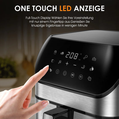 Visible Air Fryer 9L Large Airfryer, 10 Preset Functions, Roast, Bake, Dehydrate, Reheat , Quiet, Non-Stick