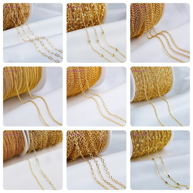 Jewelry Making Beads,18K Gold Plated Wave Thin Spacer Beads,Brass Round Thin Beads DIY Bracelet Necklace Making Accessories