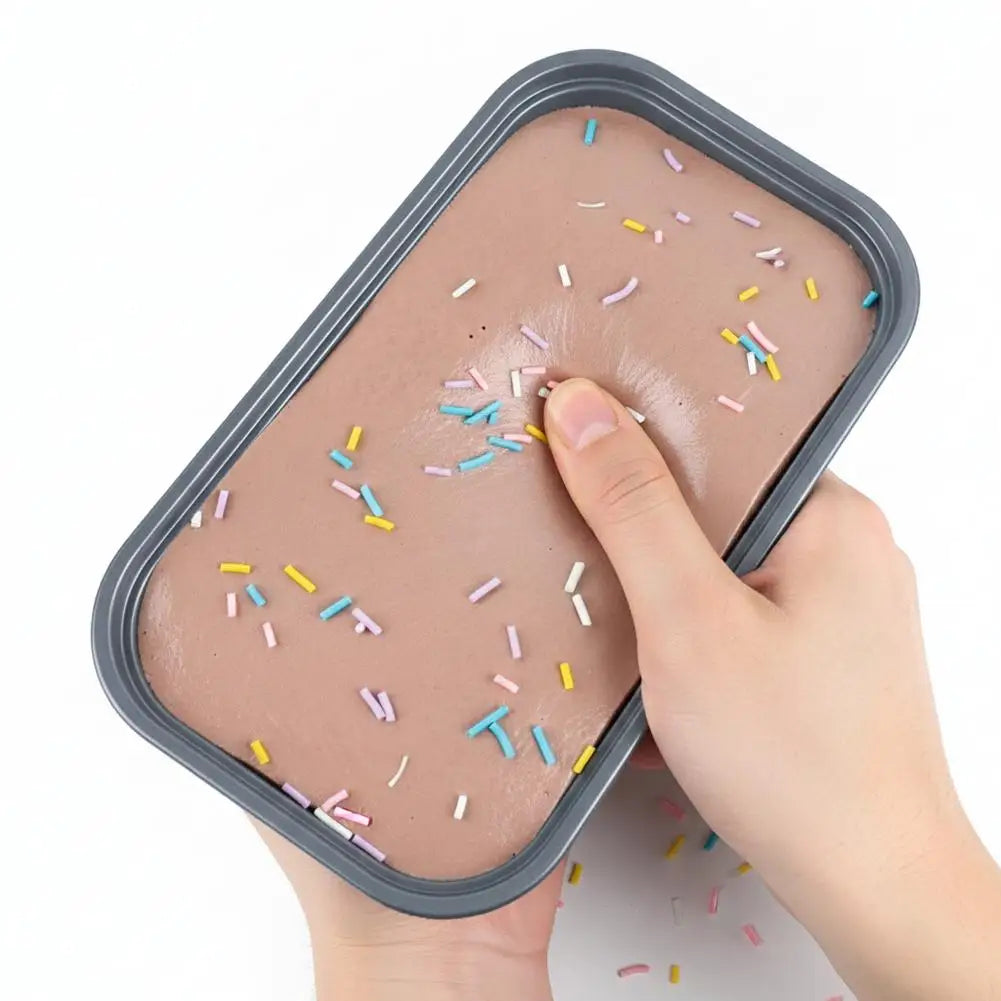 Sticky Box Cake Squishy Toy Slow Rising Squeeze Toy Butter Ice Cream Box Squishy Fidget Toy Anti Stress Release Hand Relax Gift