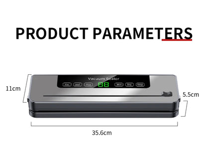 Electric Vacuum Sealer Machine Dry/Wet Food Packaging Vacuum Sealing Bags Food Storage Vacuum Packaging Machine for Kitchen