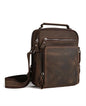Men's Vintage Wild Horse Leather Single-Shoulder Bag Casual Large-Capacity Crossbody Backpack High-End Genuine Leather