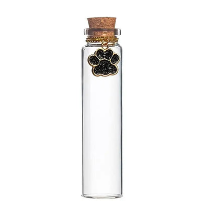 Pet Fur Memorial Glass Bottle Cat Whiskers Storage Bottle With Cork Stopper Perfect For Storing Dog Cat Hair As Souvenir