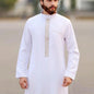 Men's Ethnic Pattern Embroidery Zipper Hooded Robe Traditional Long Sleeve Pocket Jubba Thobe for Daily Wear Man Islamic Thobe