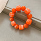 Multicolor Irregular Acrylic Beaded Bangles for Women Geometric Smudge String Bracelet Beach Vacation Style Couple Jewelry W