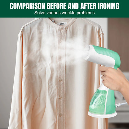 1500W Handheld Clothes Steamer Portable, 300ml Water Tank, 30s Fast Heat-up, 27g/min, Stainless Steel Panel,1.5m Cable