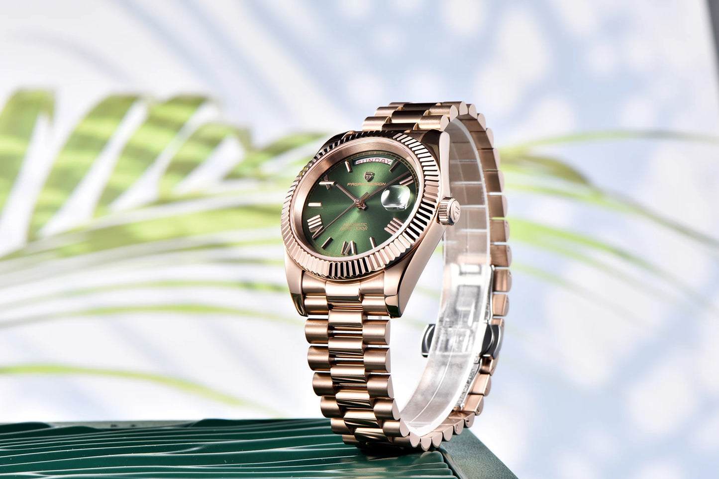 PAGANI DESIGN 2026 New Luxury Rose Gold DD40 Automatic Watch For Men 8285 Mechanical Wristwatch Men Stainless Steel Waterproof