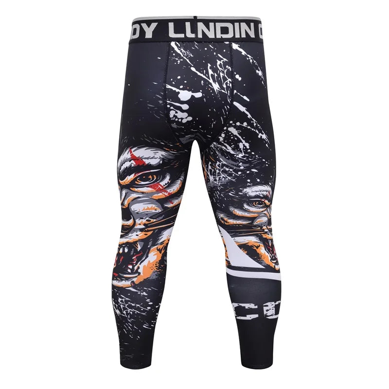New Men Sports Jiu Jitsu BJJ Suit Gym Fitness Compression Clothes Running Jogging Sport Wear Exercise Workout Rashguard Tights