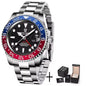 PAGANI DESIGN 40MM Black Gray Dual Tone Automatic Mechanical GMT WATCH Sapphire Glass Stainle Steel Sports luminous Watches men