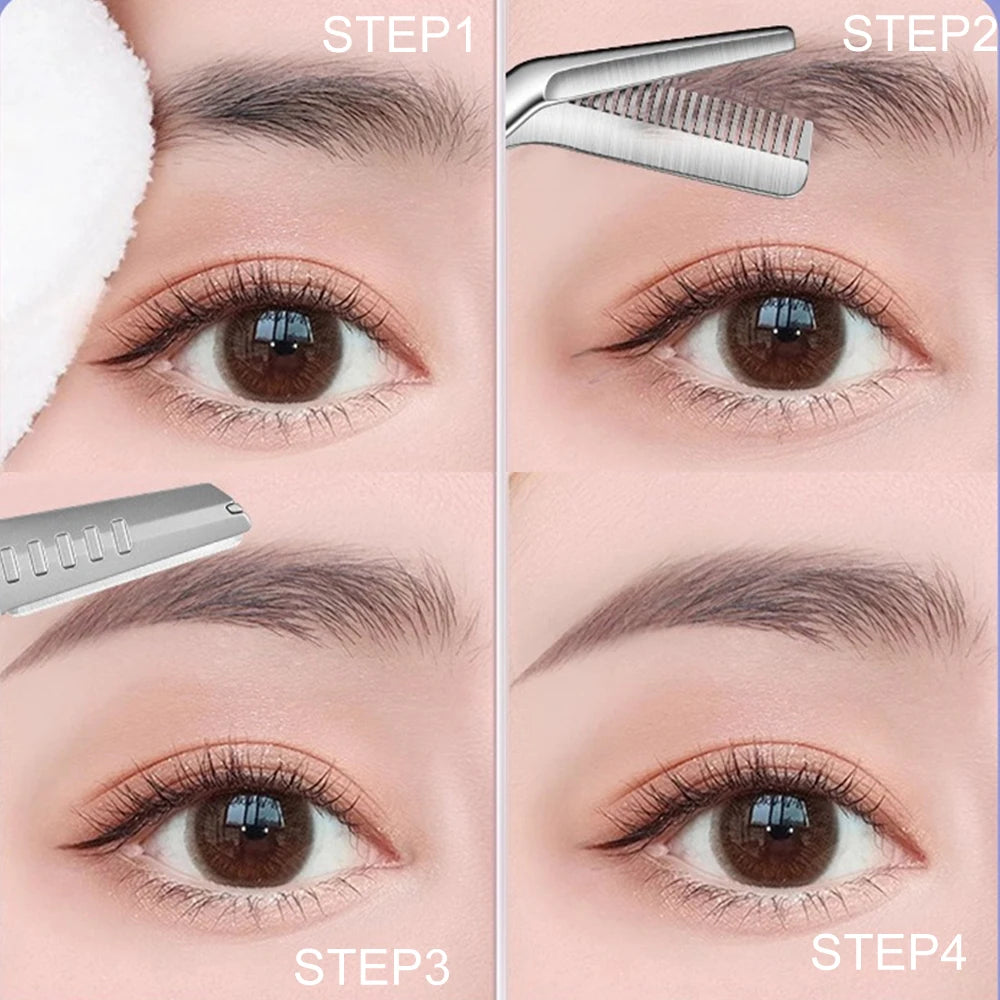 1Pc Stainless Steel Eyebrow Trimmer Scissors Precision Grooming Tool for Men & Women Effortless Knife Hair Removal Shaver Tool