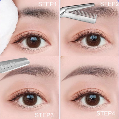 1Pc Stainless Steel Eyebrow Trimmer Scissors Precision Grooming Tool for Men & Women Effortless Knife Hair Removal Shaver Tool