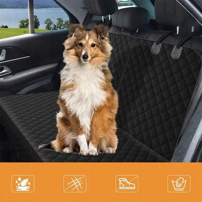 Dog Car Seat Cover, Pet Travel Carrier Mattress, Dog Car Seat Protector with Center Seat Armrest for Car Back Seat Incl Side Protection, Dog Car Blanket, Back Seat Protection