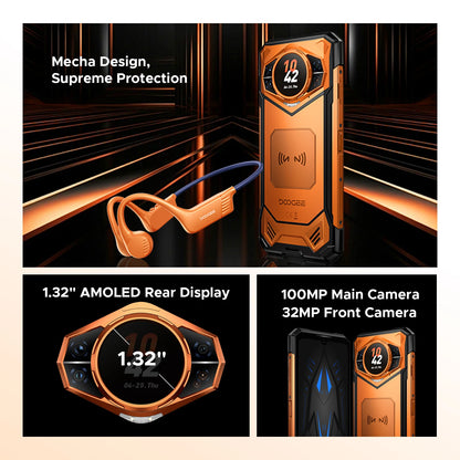 Global Version DOOGEE S200 VIP Edition 5G Phone robust Android 16 screen AMOLED rear out "48 Go to battery