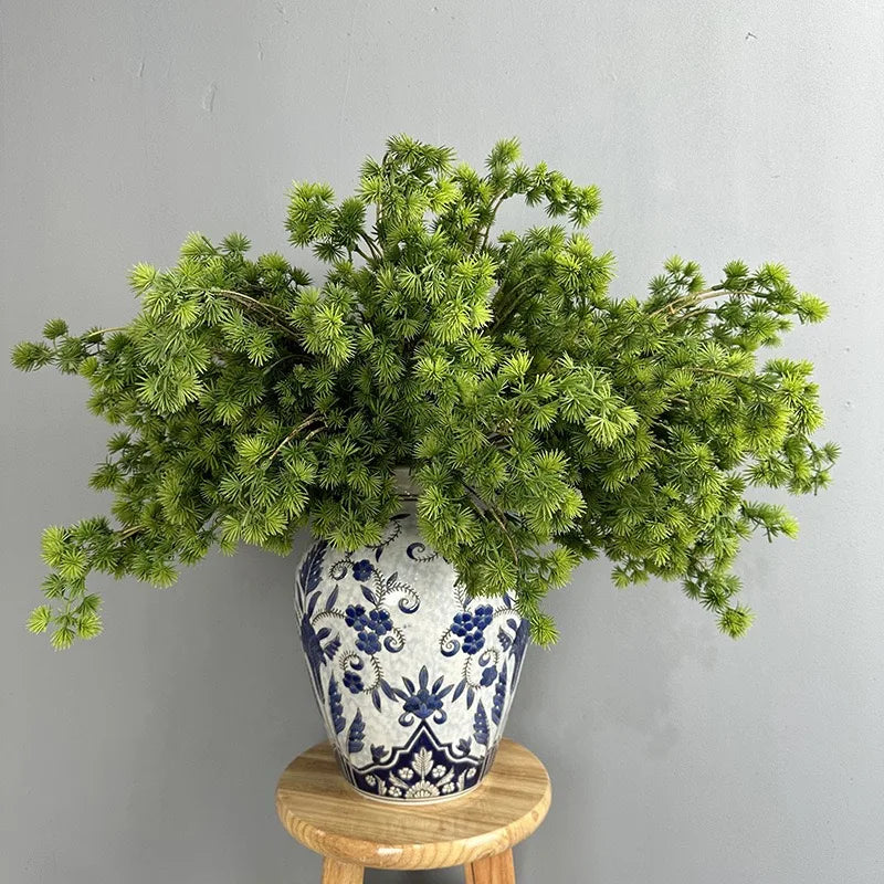 3/5Pcs Artificial Podocarpus Branches Greens for Decoration Christmas Foliage Home DIY Floral Arrangements Artificial Plants