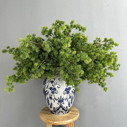3/5Pcs Artificial Podocarpus Branches Greens for Decoration Christmas Foliage Home DIY Floral Arrangements Artificial Plants