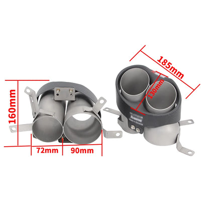 2 Teile/Los Kohle Faser Auspuffspitze für Audi A3 A4 A5 A6 A7 RS3 RS4 RS5 RS6 RS7 Schall Dämpfer Spitze Endrohr Auspuff Anlage