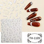 1PCS Marbled Nail Sticker 3D Abstract Lines Sticker Nail Art Supplies Nail Decals Y2K Laser Butterfly Ladies Nail Art Decoration