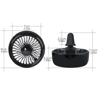 EAFC Car Fan USB Powered Electric Car Cooling Fan Portable 3 Speeds Strong Airflow Air Circulation Fan for Car Van Truck SUV