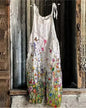 Women Jumpsuits Overalls Sleeveless Slash Neck Print Floral Wide Leg Pants High Street Autumn 2026 Casual Loose Backless