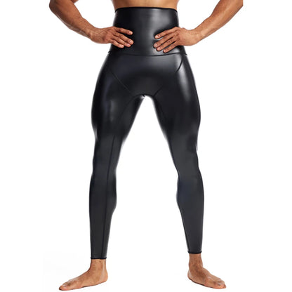 CHENYE Fitness Jogging Workout Pants Men Casual Paty Pants New Running Man High-waisted Stretch Leather Pants GYM Sport Trousers