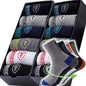 5/10 pairs Breathable Men's Basketball Crew Socks for Spring and Fall Sweat Absorption Deodorant Sports Stockings