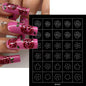 24-Design Airbrush Stencil Nail Stickers 1Pcs Butterfly/Heart/French Line Nail Decal Adhesived DIY Nail Template Airbrush Slider