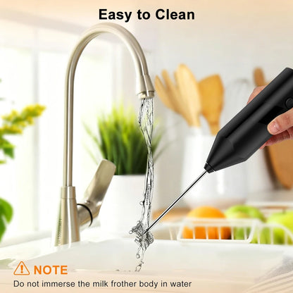 Milk Frother Handheld Milk Frother Electric Foam Maker Wireless Hand Mixer for Coffee Whisk Mixer Lattes Cappuccino Matcha Eggs