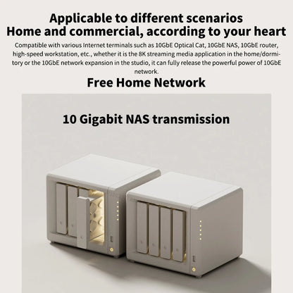 NEW Xiaomi Mi 10G Ethernet Switch 4×2.5G+2×10GMbps Mini Network Switches VLAN Ethernet Splitter Lan Router 6 Ports Hub Switch