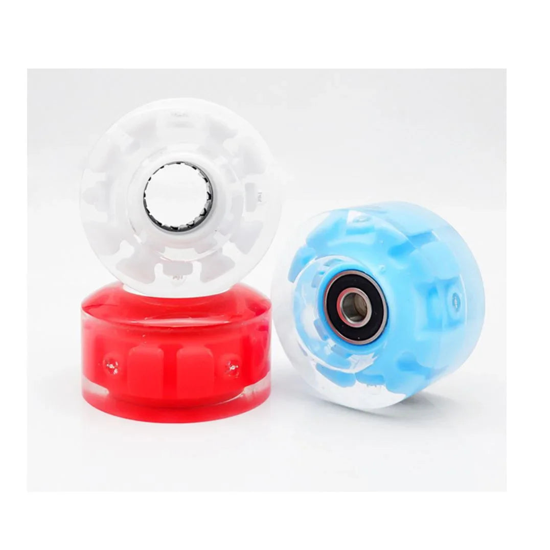 8 Pack 58 x 32mm Light up Roller Skate Wheels with Bearings for Quad Skates or Outdoor Double Row Skating or Skateboard Accessor